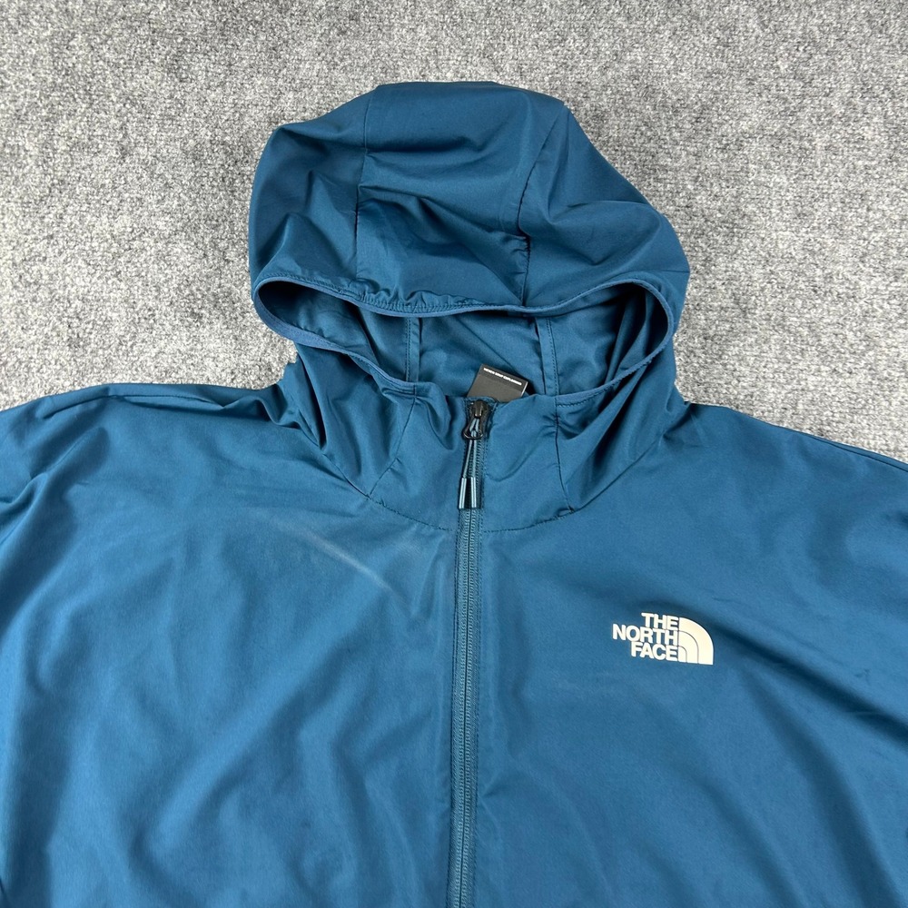 The North Face Windbreaker Jacket Mens XXL Blue WindWall Hooded Full Zip Hiking - Picture 10 of 10